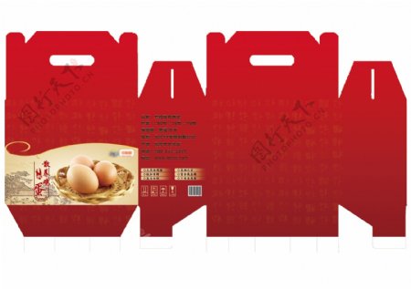 红色鸡蛋盒包装设计psd源文件