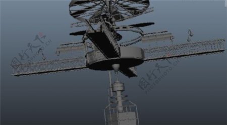 太空机械建筑游戏模型