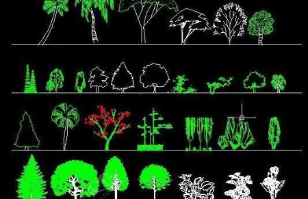 園林植物立面圖例