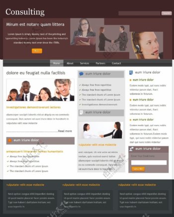 商业咨询服务外包网页模板