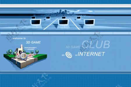 欧美3D游戏公司网页模板