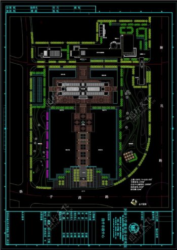 扬中行政中心建筑CAD图纸