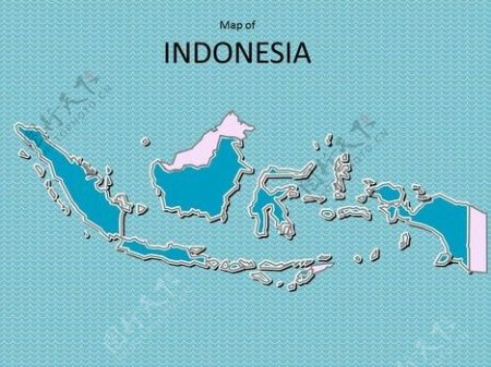 印度尼西亚地图模板