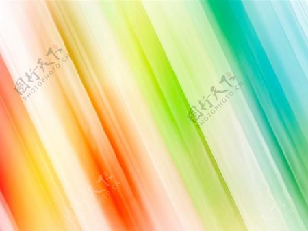 炫彩七色彩虹图片PPT模板
