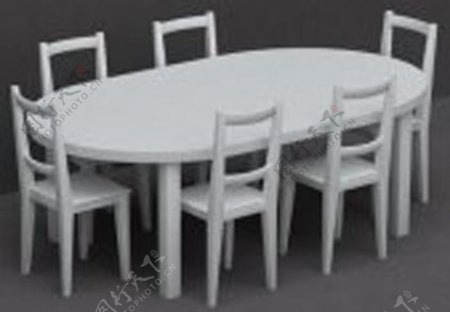 max格式餐厅桌椅