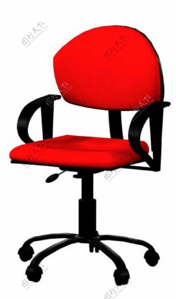 红色办公椅子家居家具装饰素材
