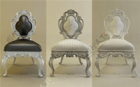 欧式皇族椅子家具装饰模具模型