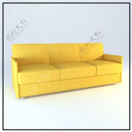 黄色沙发家居家具装饰素材