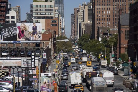 纽约曼哈顿的街景图片