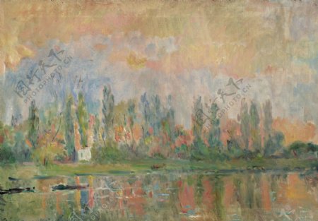 AlbertLebourgViewoftheSeine1902法国画家阿尔伯特勒堡AlbertLebourg印象派风景自然山水油画装饰画