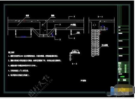 建筑内PVC管道施工方案cad设计布置图