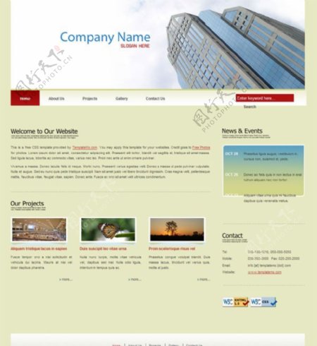 商业网站CSS网页