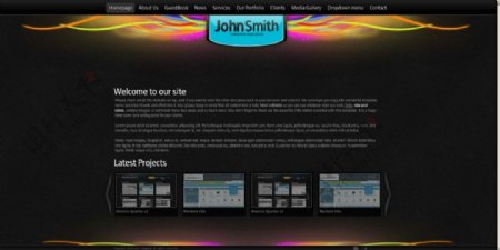 动感科技光网页动画模板