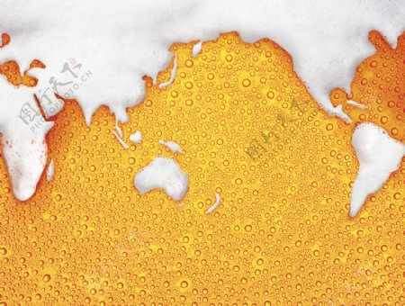 啤酒泡沫背景图片