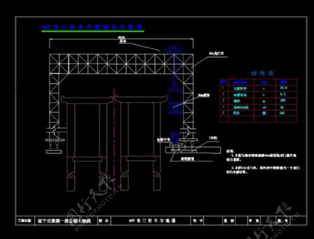 40T龙门桁车升梁架CAD设计方案图纸