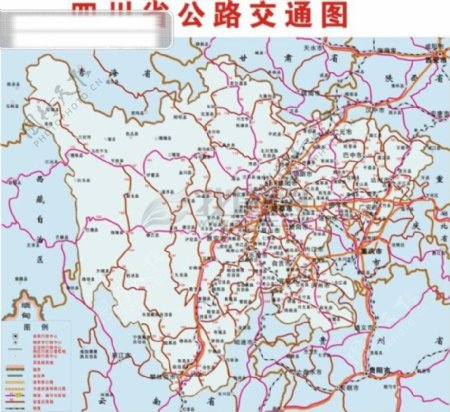 四川省交通矢量地图交通地图矢量地图四川省交通地图地图矢量素材CDR格式