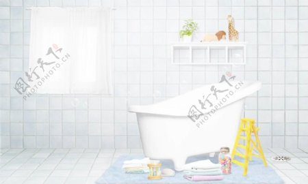 儿童浴室广告图片