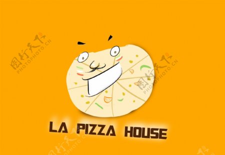 披萨店logo设计图片