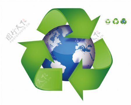 绿色地球循环标志