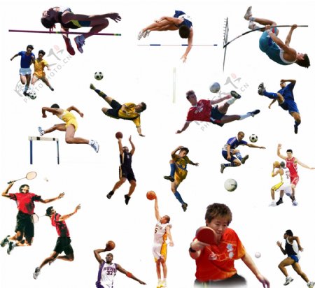 分层体育运动人物图片