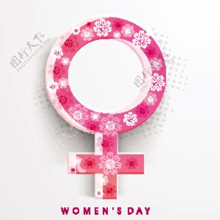 三八妇女节贺卡或海报的背景象征着女人的设计