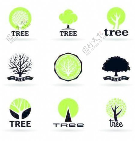 矢量树的标志创意设计集02