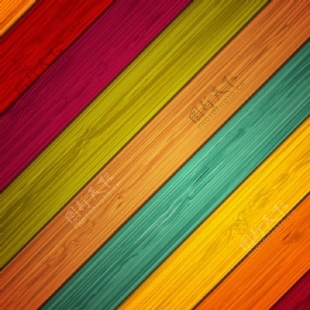 欧美式彩色木板