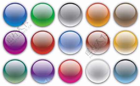 网页设计元素圆形水晶球