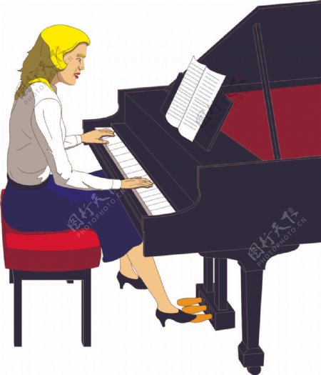 钢琴演奏图片