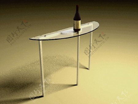 玻璃桌子3D模型