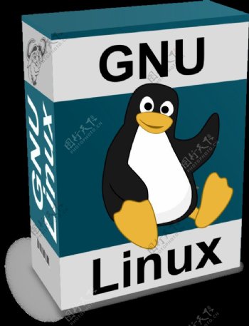 在GNULinux软件文本和晚礼服纸箱