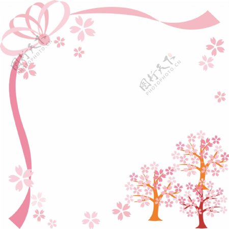 粉紅花框