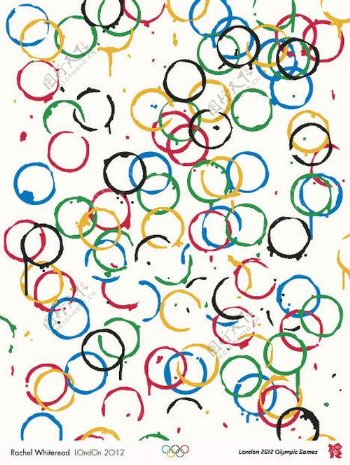 位图主题2012伦敦奥运会海报圆圈免费素材