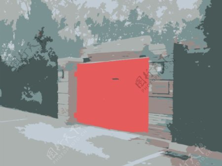 红色的门在艾未未工作室