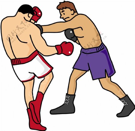 拳击卡通运动人物图片