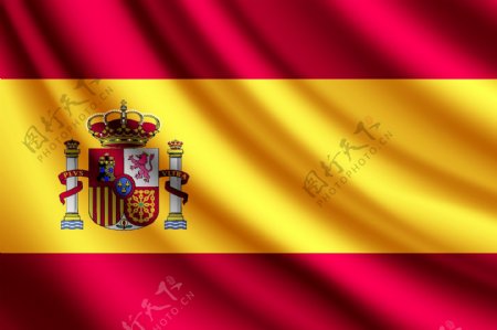 精美西班牙国旗设计矢量素材