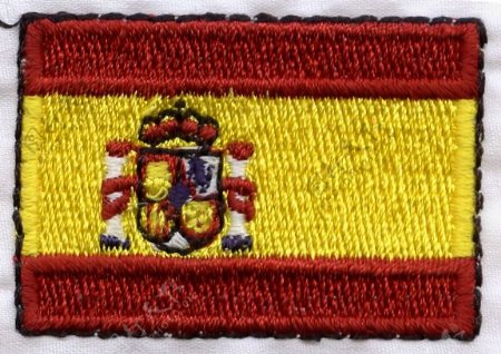 绣花西班牙国旗红色黄色家纺免费素材