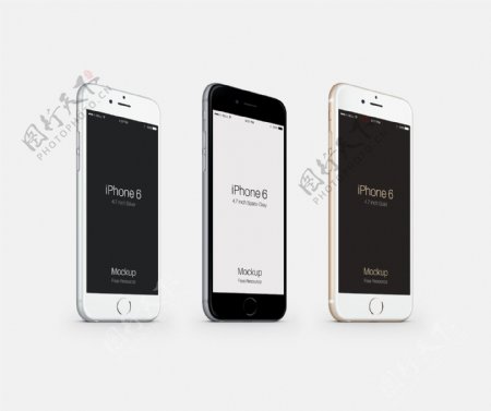 iPhone6四分之三视图样机PSD
