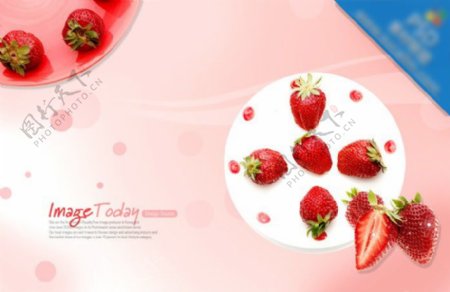 新鲜可口的草莓素材