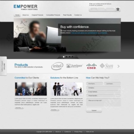 品牌企业网页模板
