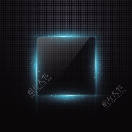 蓝黑色炫光logo背景板