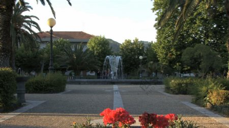 西西里岛的喷泉在城镇存量的录像视频免费下载
