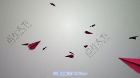纸飞机动画AE模板