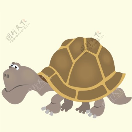 印花矢量图可爱卡通卡通动物乌龟色彩免费素材