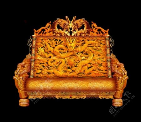 古典皇帝宝座龙椅