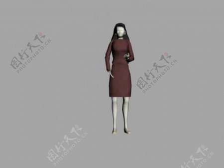 人物女性3d模型设计免费下载3d人体效果54