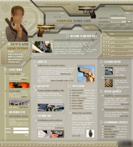 武器军事安保类网页
