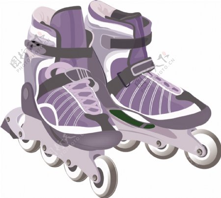 溜冰鞋矢量图