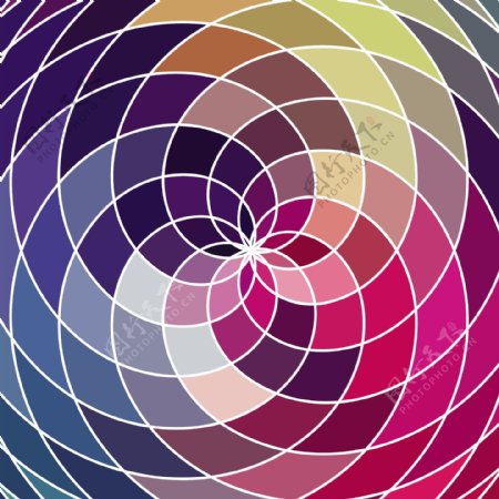马赛克谱色盘的几何形状的彩虹色的光谱背景广场组成几何彩色血流的影响