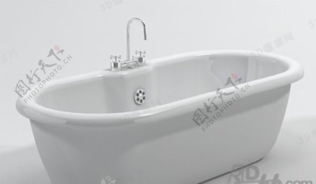 3D双人浴缸模型
